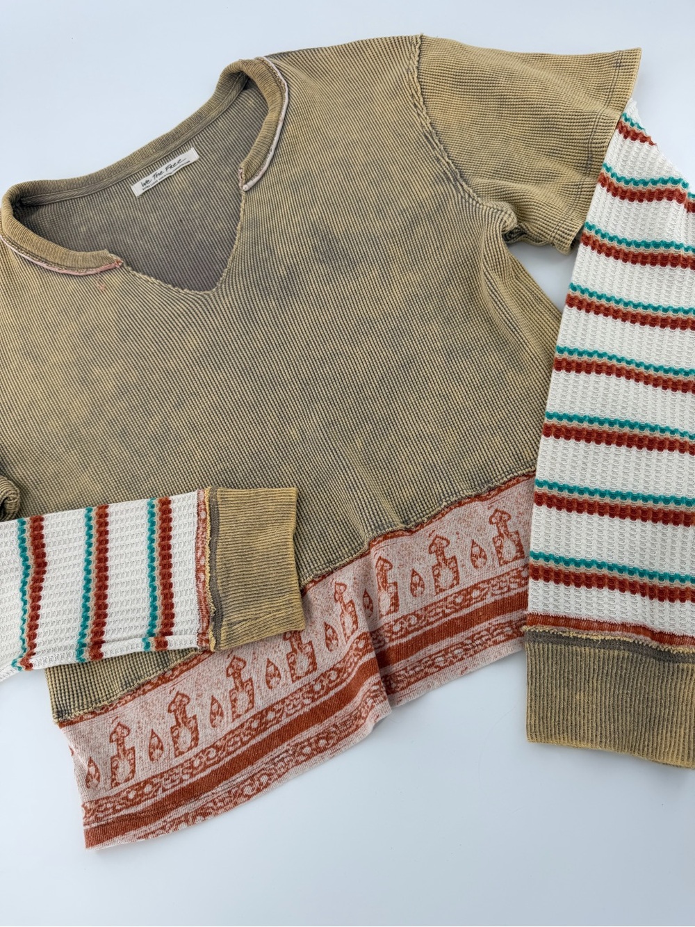 Free People waffle knit top